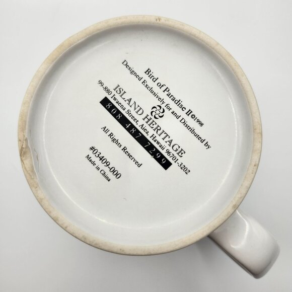 Vintage Island Heritage Bird Of Paradise II Ceramic Coffee Mug 12oz - Picture 8 of 8